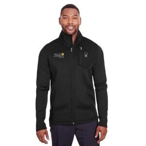 SPYDER Men's Venom Full-Zip Jacket Long Sleeve Modern Fit Logo Black Size Large